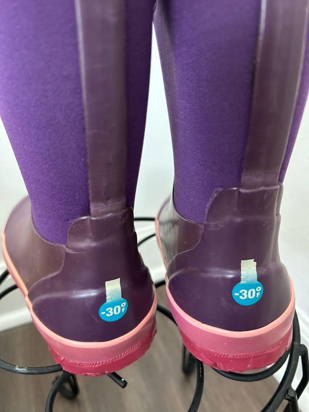 Bogs Girls Kids Size 11 Purple Pink Insulated Waterproof Snow Rain Boots - Picture 8 of 10